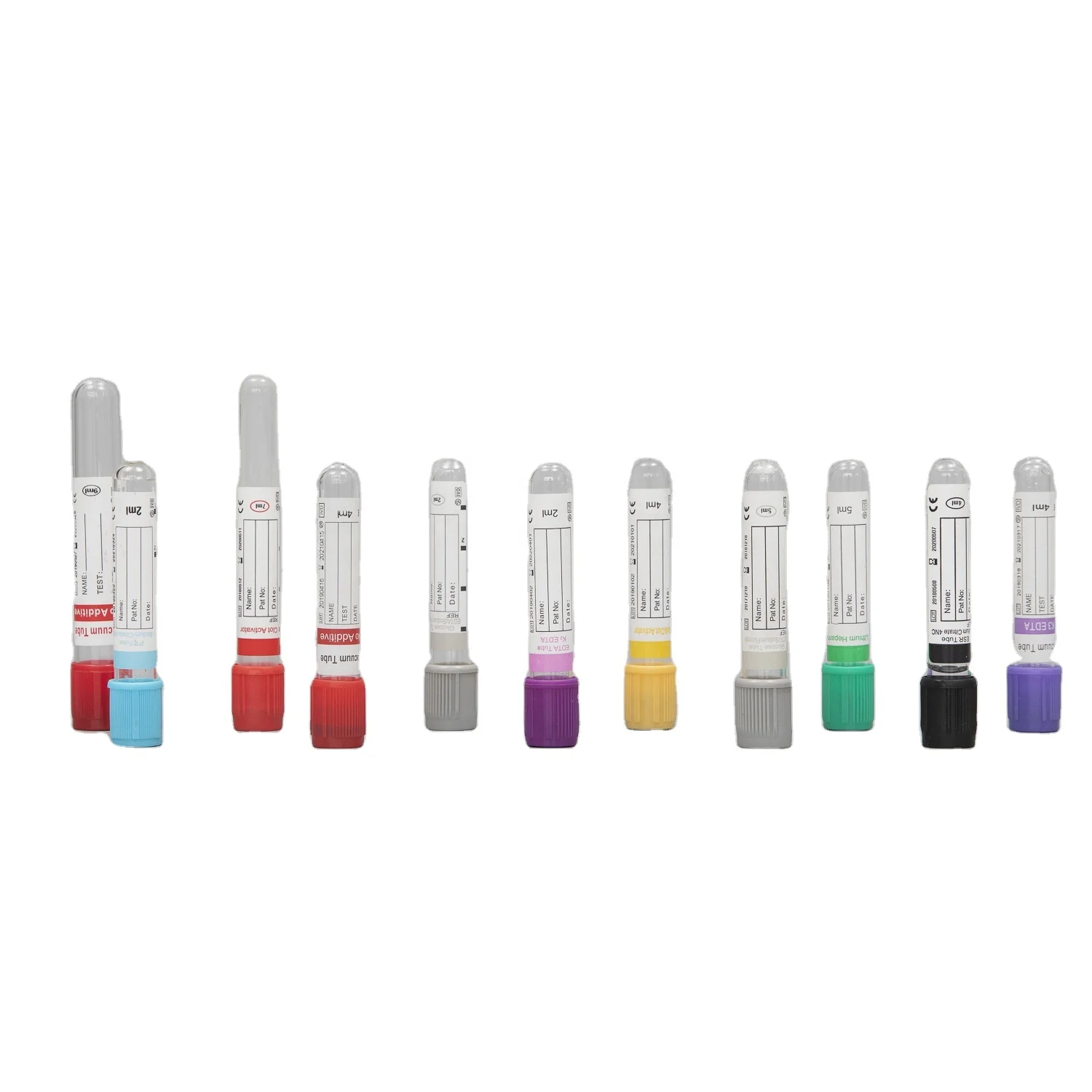 Disposable Vacuum Blood Collection Tube materials with Glass or PET Serum Tube/Plasma Tube/Whole blood Tube