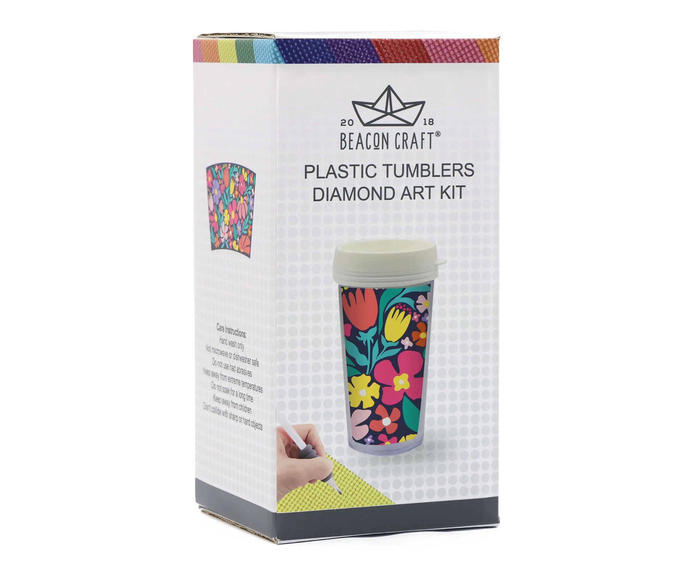 DIAMOND PLASTIC TUMBLER KIT-FLOWERS