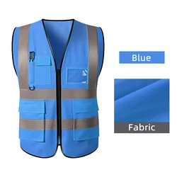 Reflective Vest Safety Vest Jacket Personal Clothing with Logo High Visibility Work Security Safety Reflective Wearing