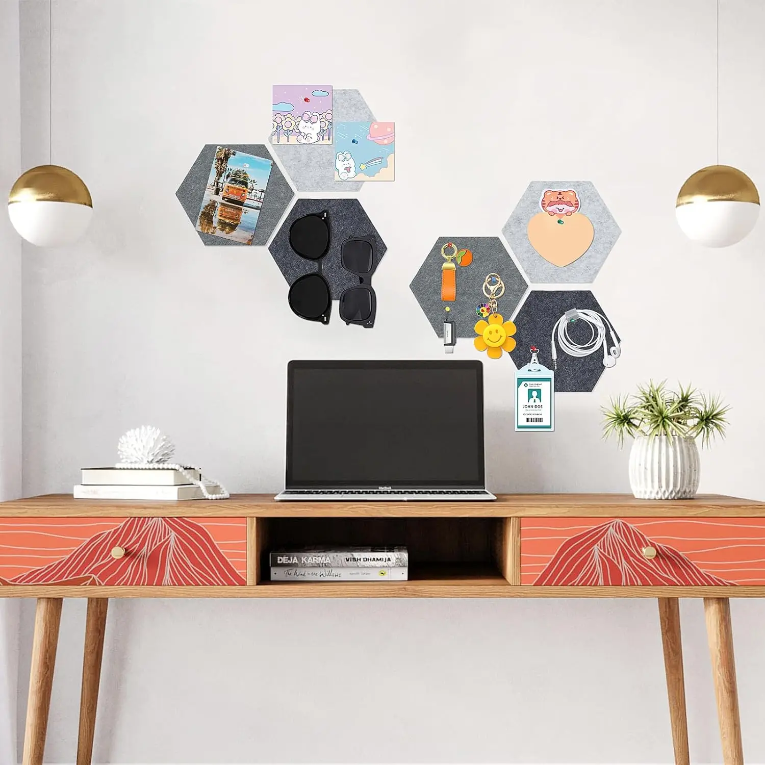 New Design Hexagonal Wall Panel Self-adhesive Living Room Photo Background Felt Wall Decoration