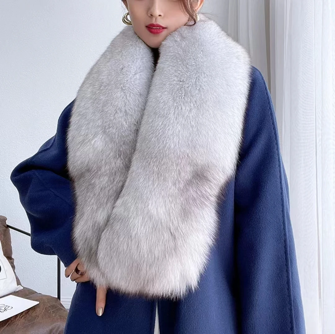 2022  New  Fashion  Fox  Fur  Scarf     Winter   Women   Scarf     Fur Shawls