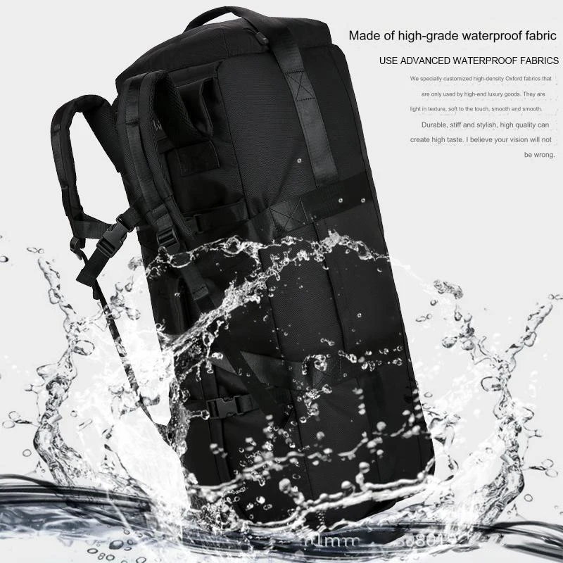 Custom Large Capacity Waterproof Oxford Unisex Combat Tactical Backpack Luggage Foldable Travel Bags Travelling Bag For Men