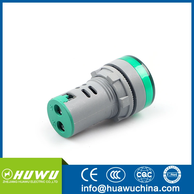 HUAWU 12-500V mini type led indicator light ac high voltage indicator light digital voltmeter indicator lamp