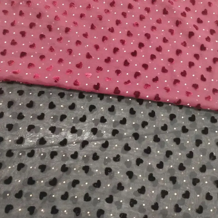 OEM ODM floral love heart Leopard velvet polyester silk velour animal print fabric