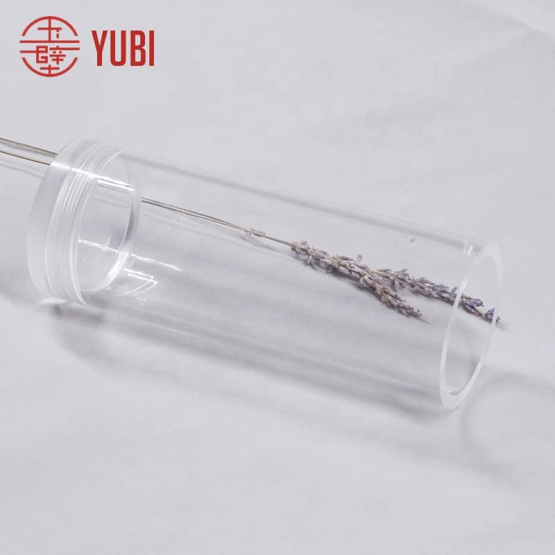 Customized Acrylic Threaded Tube Internal And External Thread Transparent Acrylic Tube With Cover