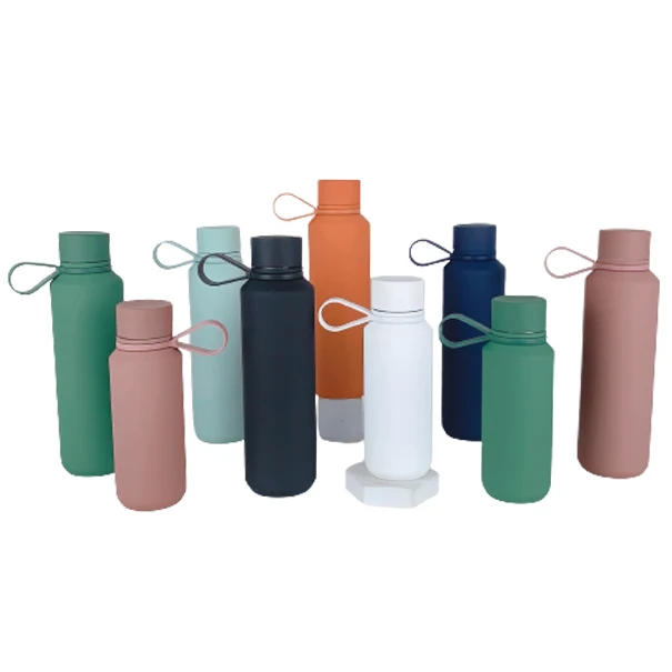 12oz 20oz Double Wall Vacuum Insulated Stainless Steel Water Bottle With Handle Matte Sports Leak Proof Flask