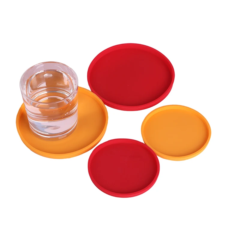 
Household Round Shape Silicone Insulation Heat Resistant Sublimation Coasters 