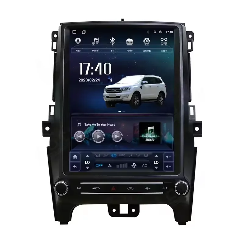 Bosstar 12.1' Vertical Screen For Ford Ranger Raptor Everest 2016-2022 Audio Radio Android Car Stereo GPS