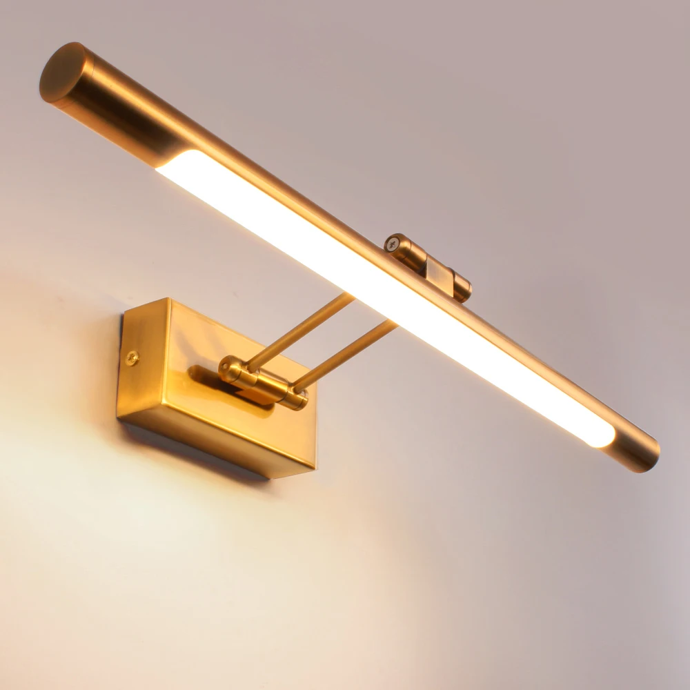 Modern Adjustable Dimmable Hotel Bedroom Bedside Lighting Reading Light Wood Wall Lamp LED Luminous Bathroom Lights