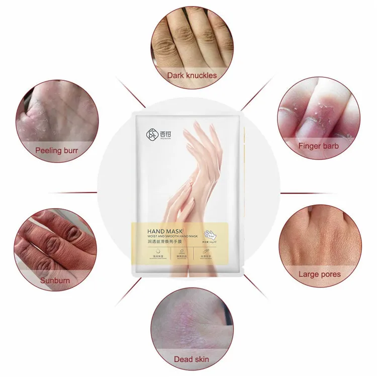 
Hand and Foot Mask OEM Private Label Exfoliate Peeling Treatment Nourishing Collagen Repairing Moisturizing Hand Mask Glove 