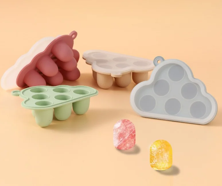 Портативная 6-полостная морозильная камера для хранения детского питания в форме облака без BPA силиконовые контейнеры с крышками