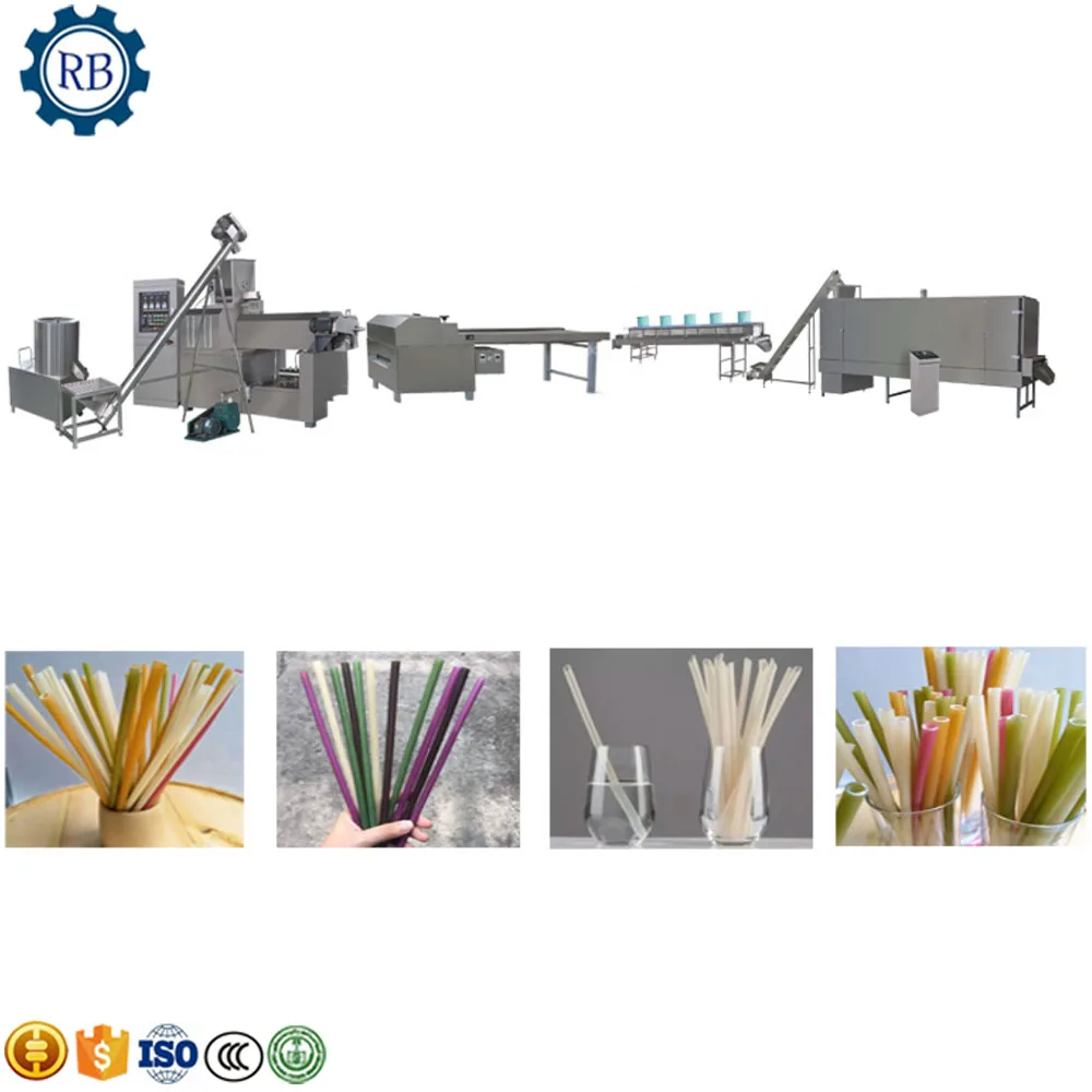 Manufacture edible tableware processing machine edible drink straw rice flour mixer straw making machine price