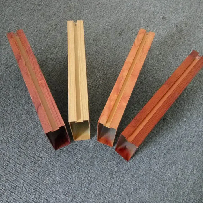 6061 6063 aluminium wood grain finish profile aluminum windows