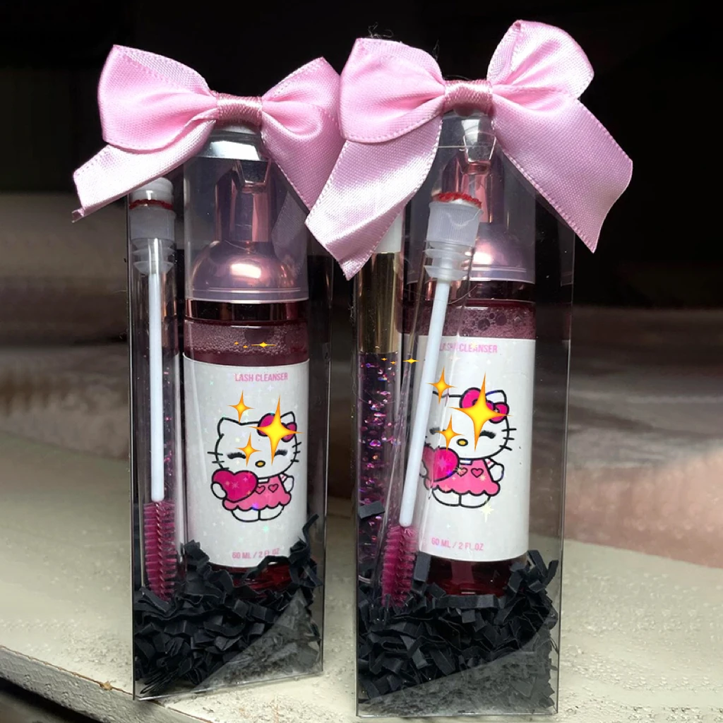 Tear Free and Vegan Friendly Private Label Lash Extension Foam Cleanser With Brushes Lash Bath Daily Eyelash Wash Shampoo