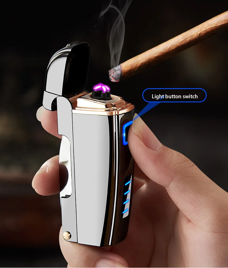 DEBANG arjli akmak dual arc lighter electronic rechargeable smart lighter with tools