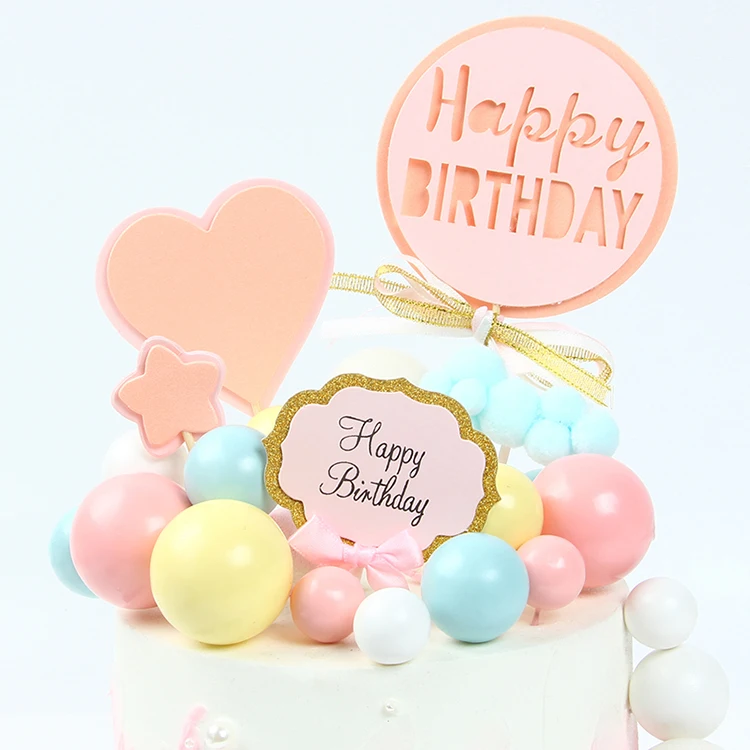 
Cake Decoration Round Shape Party Decoration Latex Cake Topper Balloon Confetti Balloon 