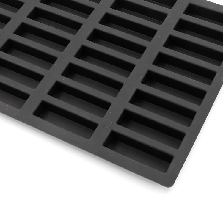 Manufactory Custom Black Oblong Shape Cake Silicone Mold Multifunctional Mold Suitable for Chocolate Hard Candy  Ice Cubes