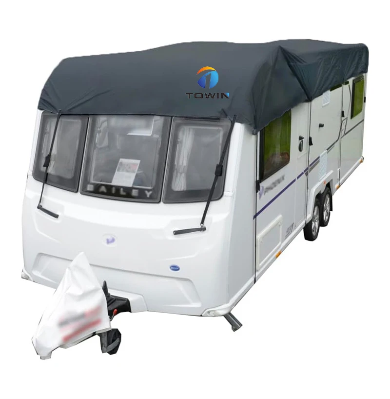 Waterproof Heavy Duty Custom Polyester Protection Motorhome Trailer Caravan Top Roof Cover