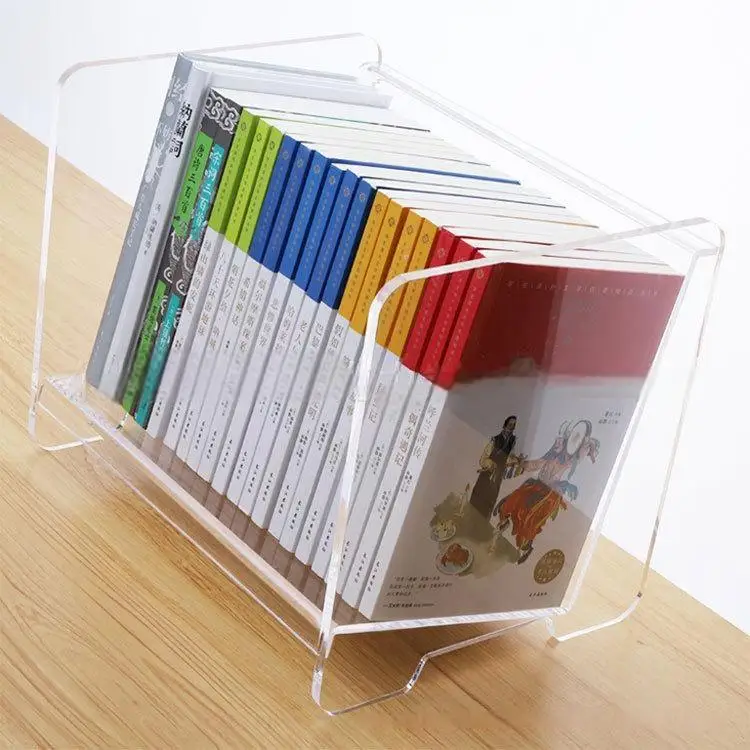 Acrylic Simple Reading & Drawing Bookstand Home Desk Bookshelf Storage Shelf Creative Standing Type for Students