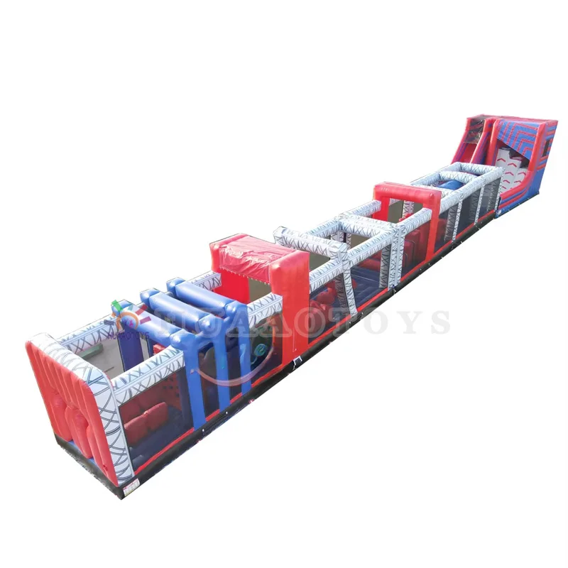 HUAAO, оборудование для аренды на открытом воздухе, гигантские игры с препятствиями для взрослых, Детская Надувная полоса препятствий для продажи