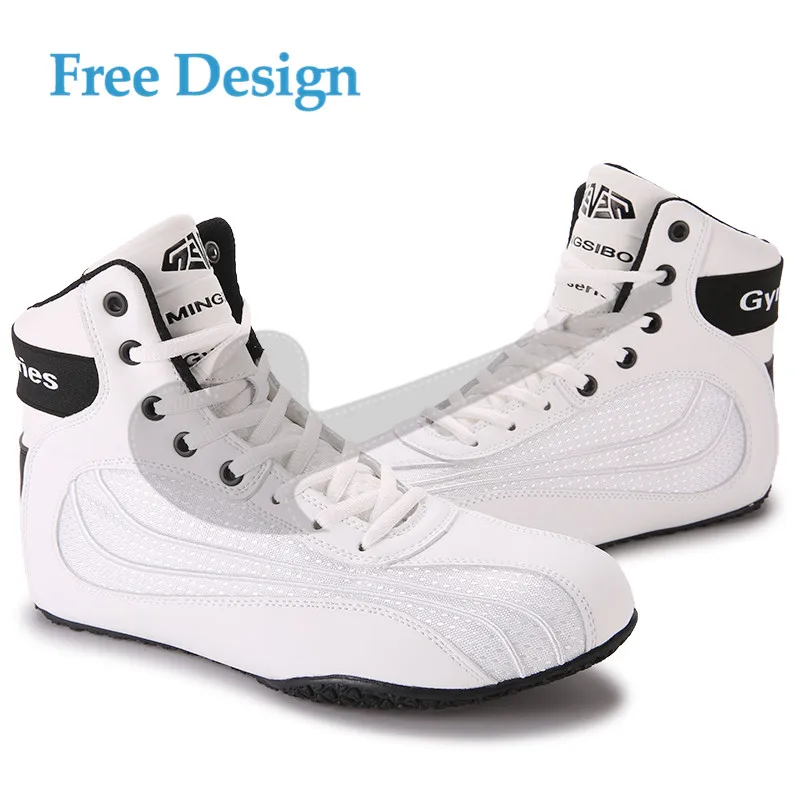 Custom Fitness Professional High Top Breathable Oem Odm Mens Boxing Shoes Wrestling Boots