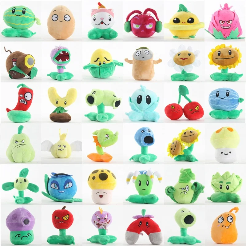 Low moq Plants vs Zombies game Plush Toys Doll Sunflower Peashooter Plants Soft Stuffed Toys for Children Kids