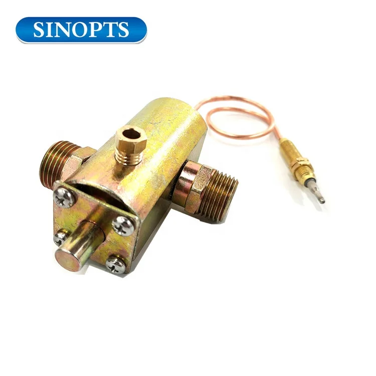 Латунный регулируемый газовый клапан с большим расходом с термопарой