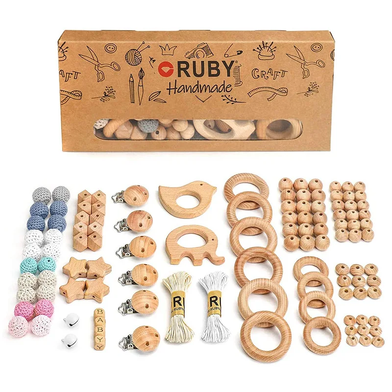 Hot Selling Toy Accessory DIY Cartoon Wood Animal Bracelet Baby Bead Jewelry Toys