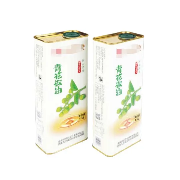 L117* W64*270mm 1.5 Liter Empty printed Tinplate Cans for Edible Oil Packaging Metal Tin Can for Olive Oil