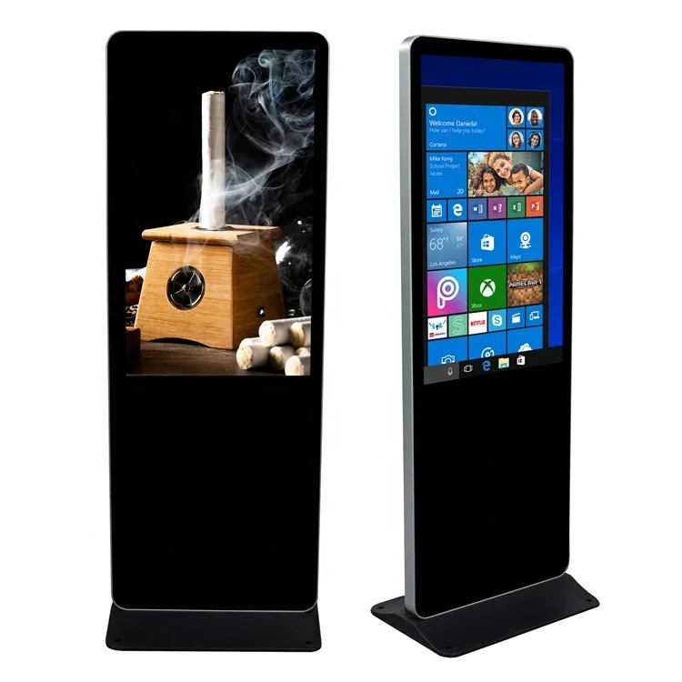 
49 inch HD indoor floor standing LCD vertical digital signage information kiosk 