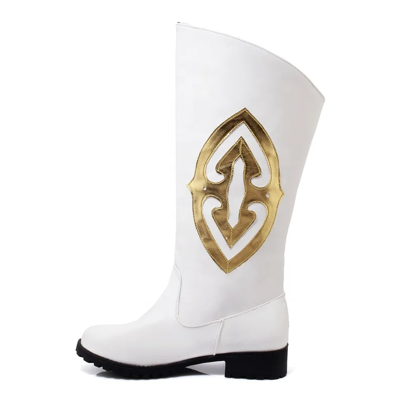 Latin Dancing Salsa Ballroom Dance Shoes White Leather Boots Women Low Heel Height Zapatos De