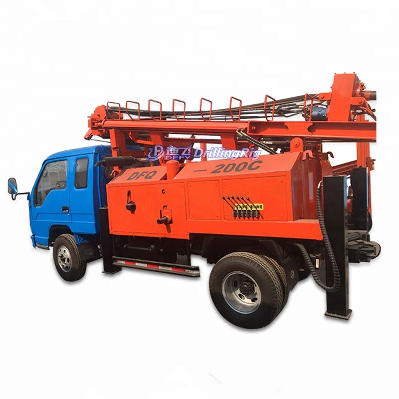 hot sale Drilling 100m deep a day DFQ-200C Hydraulic Water Well Drilling Rig, Deep Rock Drilling Rigs