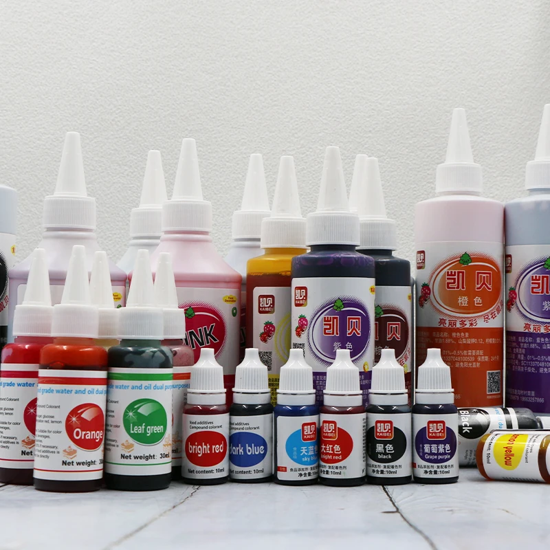 Cocosir Factory Price Colorant 21 Colors Edible Food Coloring Gel Water Solubility Color For Cake Cookies 10ml