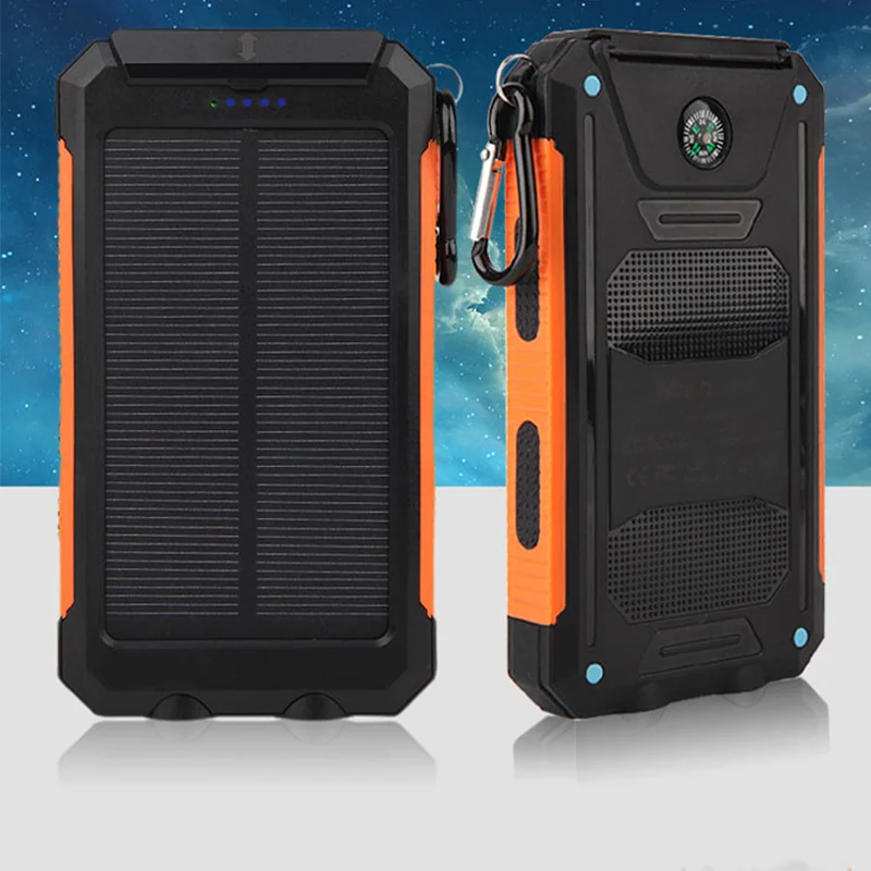 Solar Charger Power Bank 20000Mah Portable Pd 18W Usb C Phone Charger Qc 3.0 External Battery Pack For Mobile Laptop