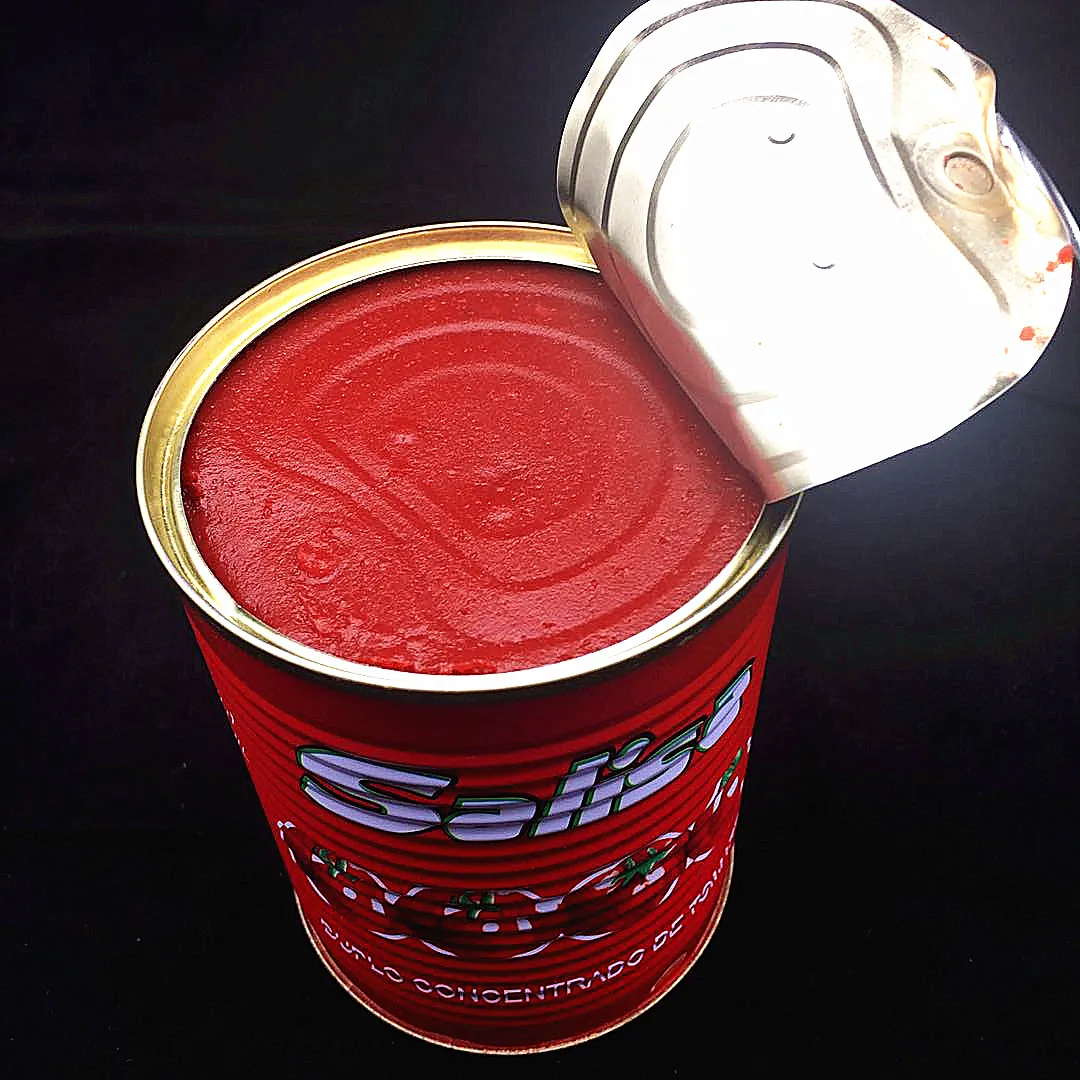 Tomato Paste In Double Concentrated 18-20% 28-30%Brix Halal Canned Tomato Paste In 70g 2200g Tin For Halal African Muslim Cook