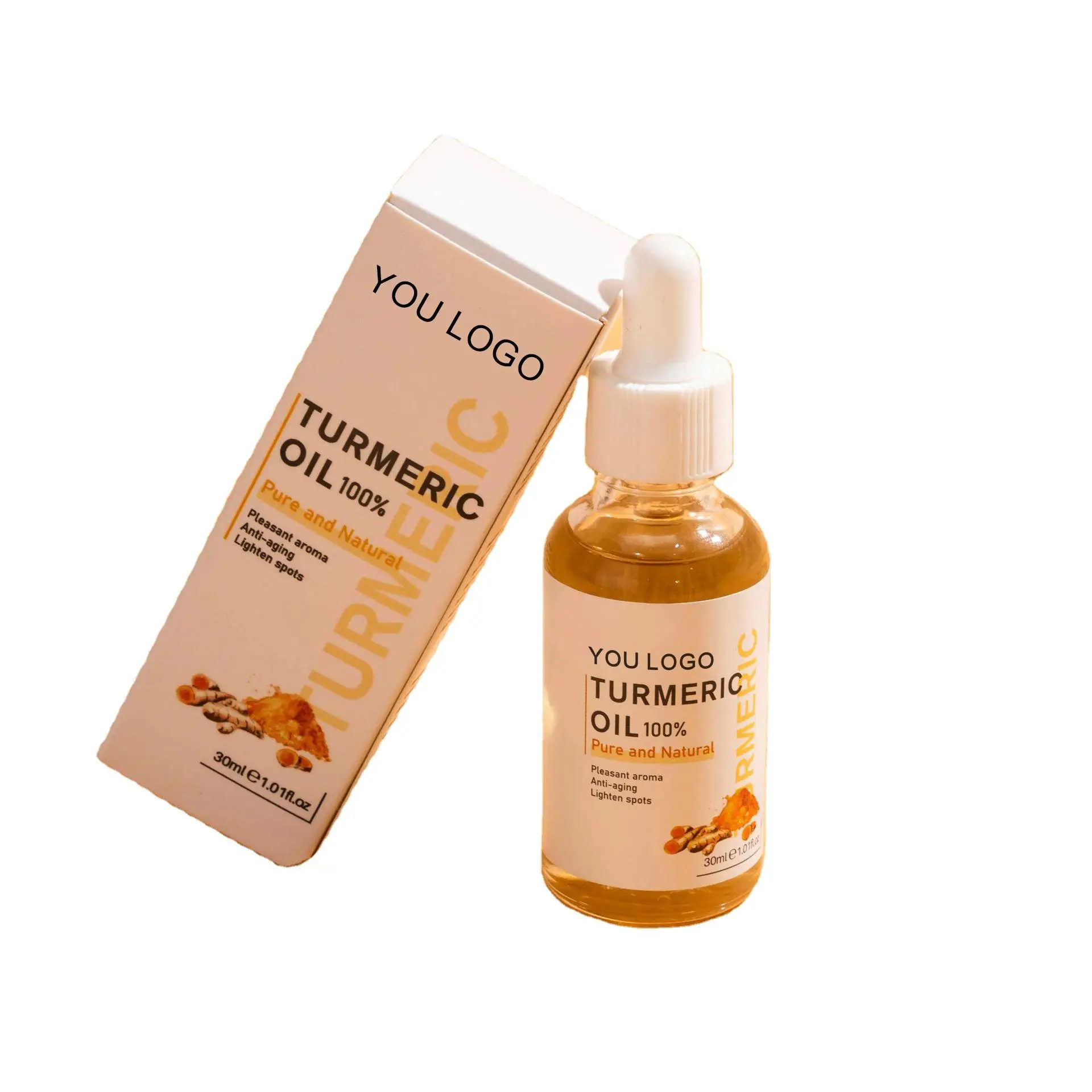 Custom Logo Pure Natural Turmeric Facial Serum Facial Smoothing Skin Care Serum