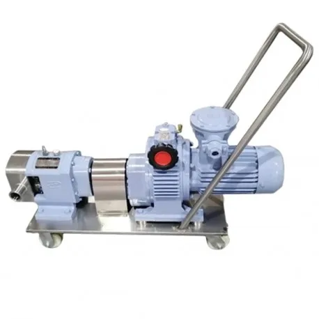 Stainless Steel Sanitation Rotary Lobe Pumps with wheels ,control box and cover