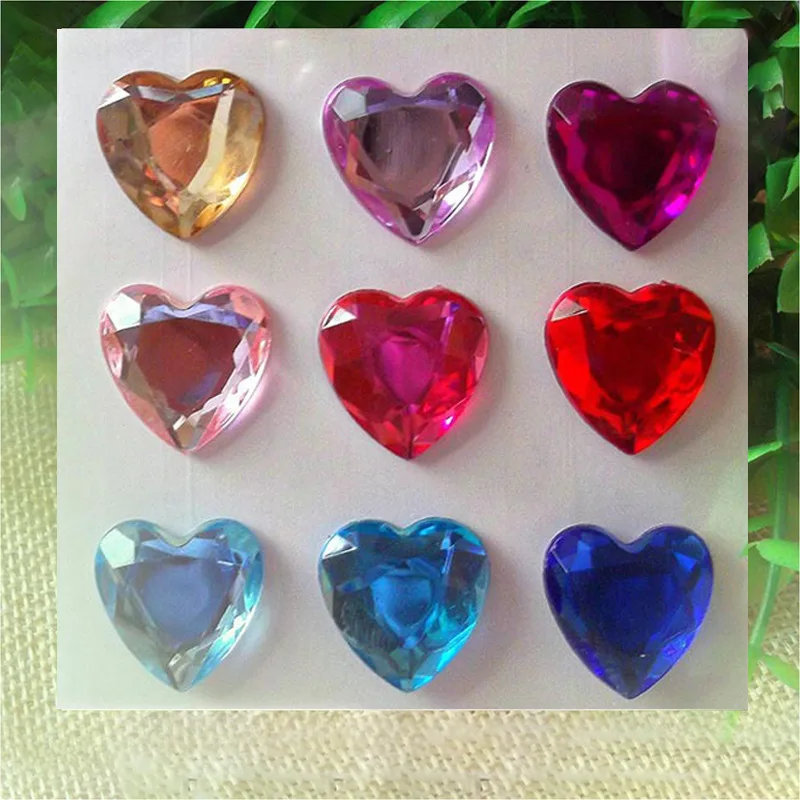 Wholesale 3d diamond rhinestones face crystal gem stickers for nail decoration