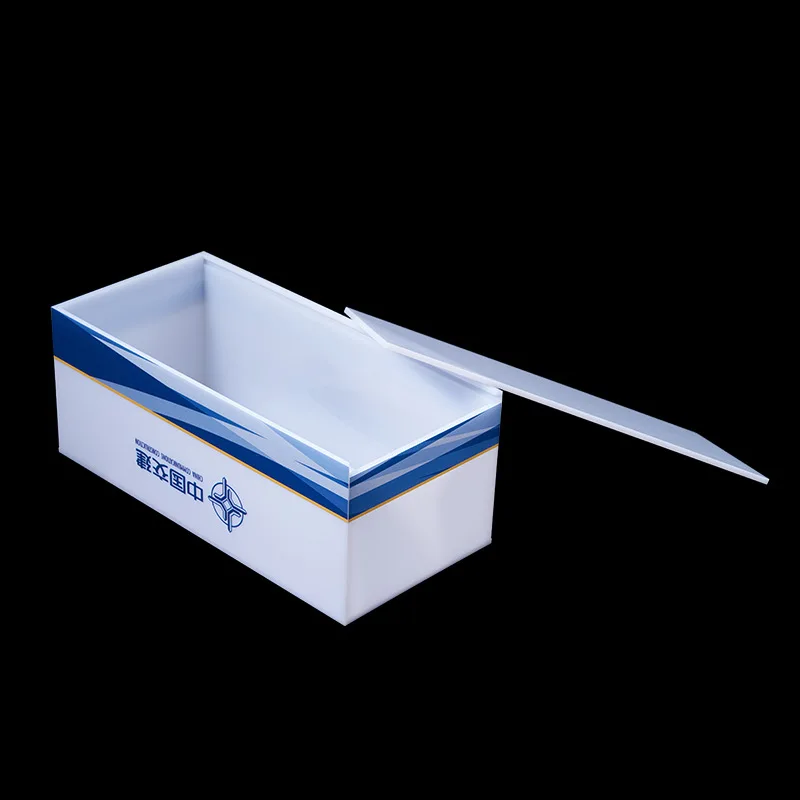 White Lucite Drawer Acrylic Tissure Box Fashion Square Acrylic Napkin Box Dispenser Holder