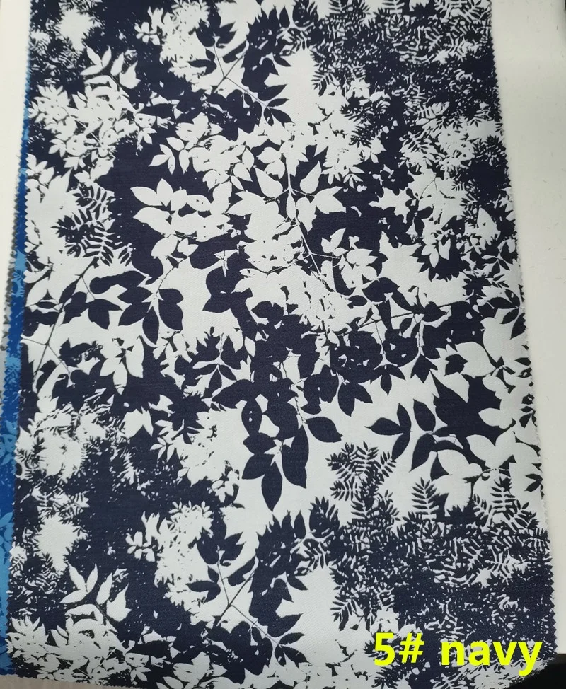 174gsm polyester rayon floral brocade woven clothing fabrics