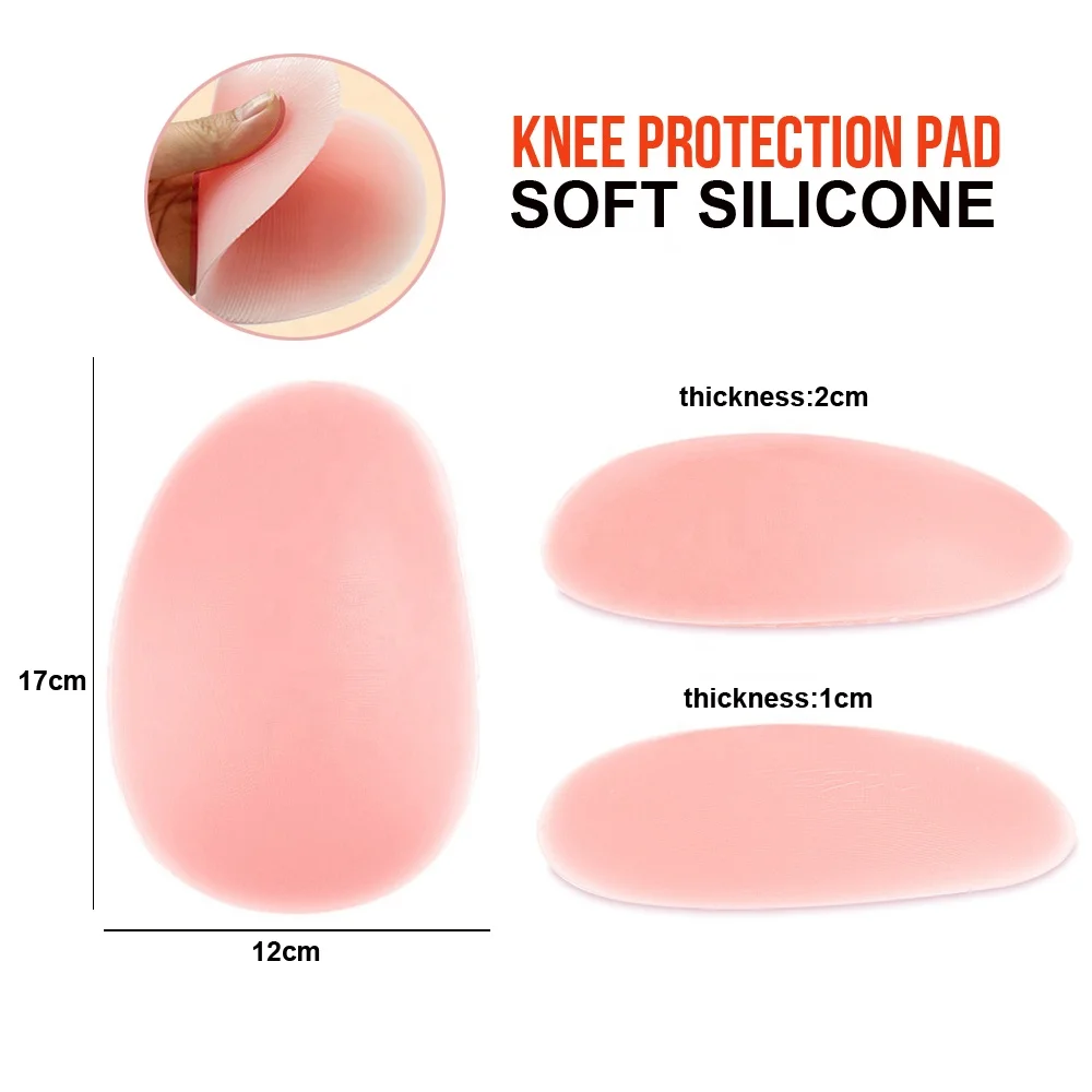 NEW Skating Knee Pads Adhesive Knee Pad Silicone Caps Skating Brace Ice Skating Knee Cushion for for Skiing Skating,Snowboarding