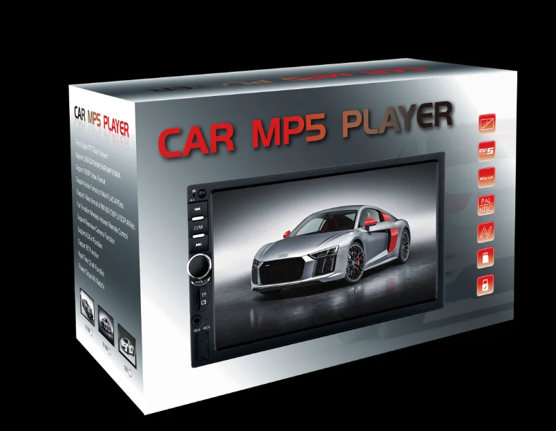 Автомагнитола 7018b 2Din автомагнитола 7 '1080P HD сенсорный экран WINCE SYS MP5 плеер вид сзади новый UI BT FM ISO SD USB двойной