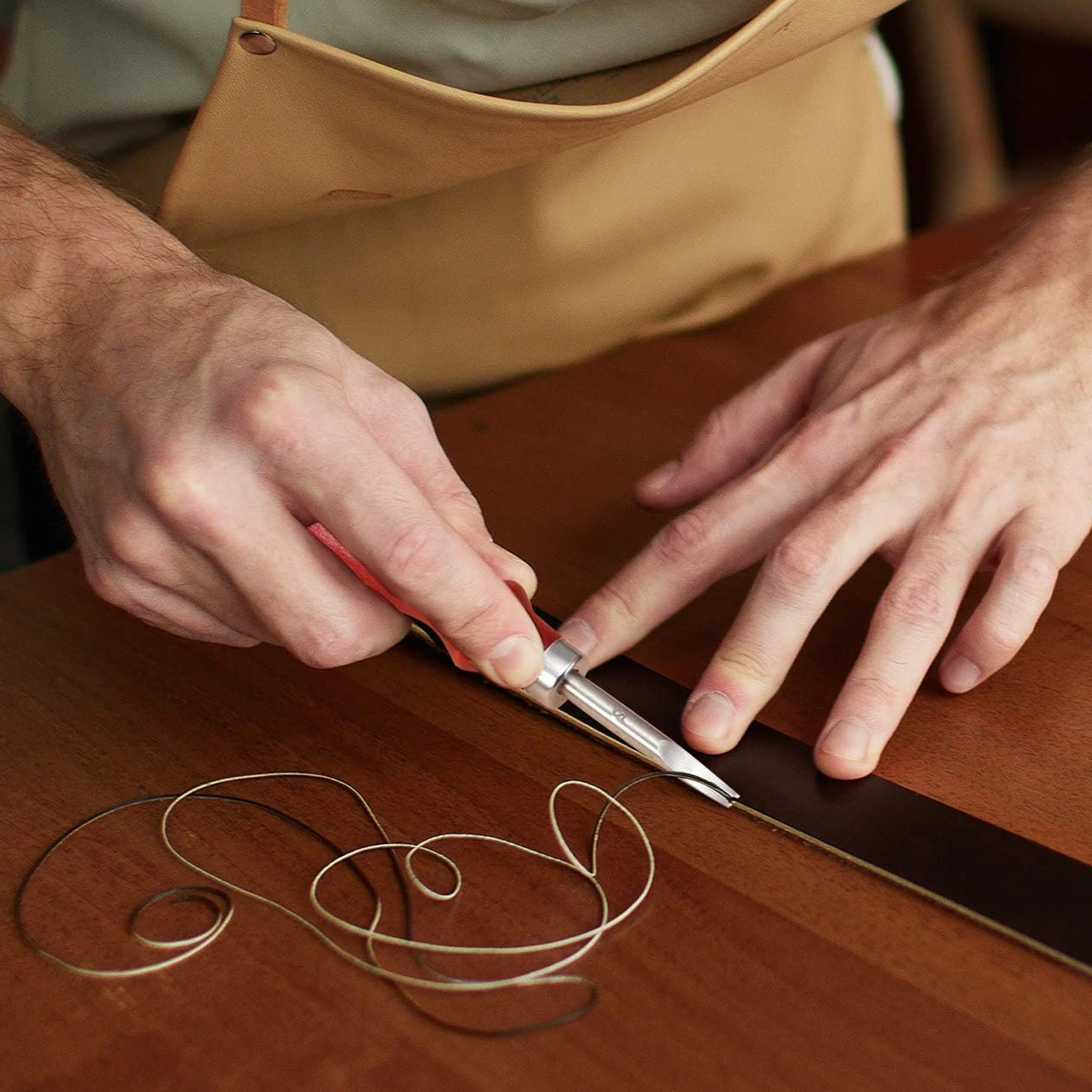 professional DIY Leather Craft 5pcs beech wood Edge Leather Burnisher Tool leather edge beveler