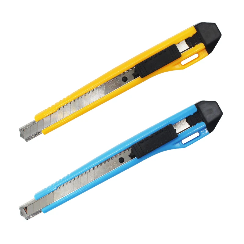 
Office 9mm width single blade stainless steel cutter utility knife art knife manufacturer 