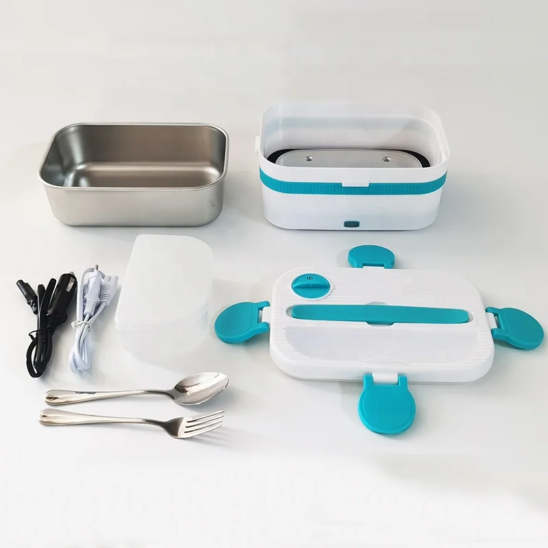 110v 220v 12v 24v Electric Lunch Box Food Heater 80w Fast Heating 3 in 1 Heated Lunch Boxes Portable Bento Thermal Food Warmer