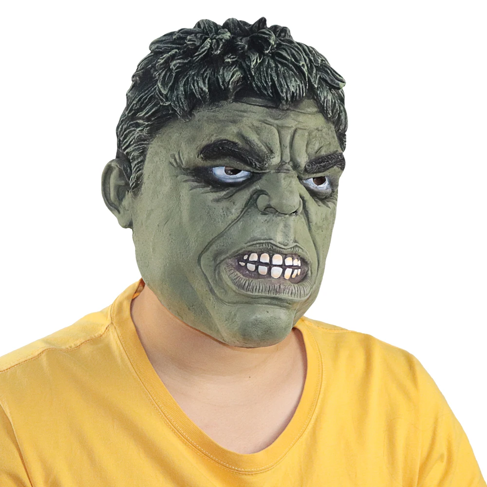 Halloween Party Wholesale Latex Hulk Helmet Masks for Cosplay Invincible Avenger Hulk Mask