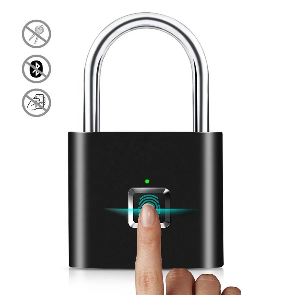 Mini New Smart Waterproof Small Fingerprint padLock For BagLuggageHandbagSafesLockerSuitcase