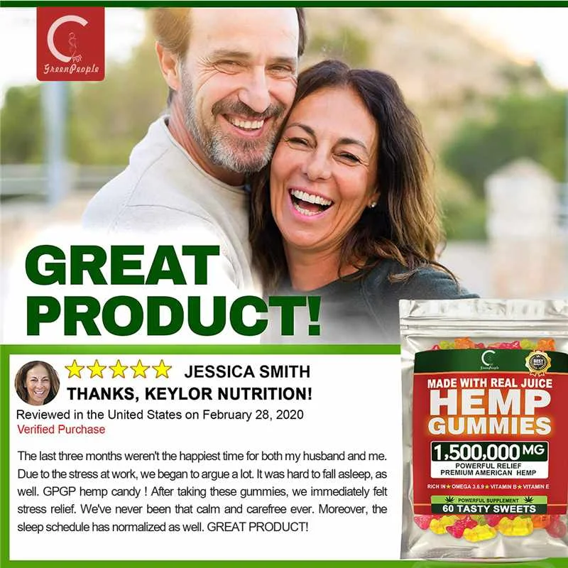  Gummies with Hemp Seed Oil OEM Fudge Relieve stress & Anxiety Relief Blend Cute Bear shape Office snacks