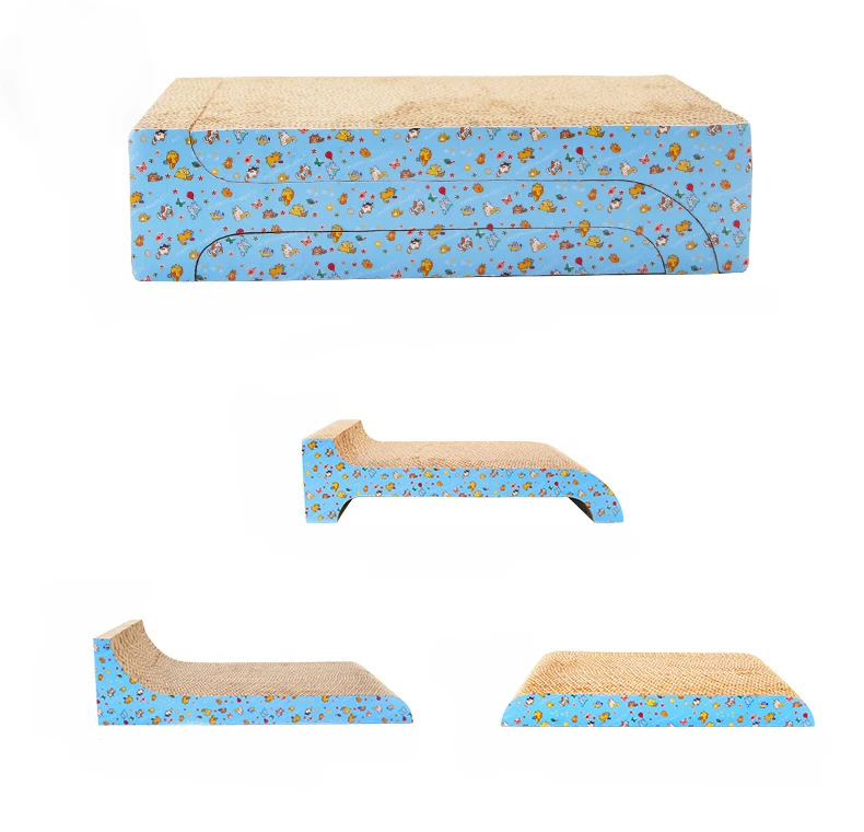 Three-in-One Cat Scratchers Corrugated Cardboard Furniture Made from Durable Paper Material