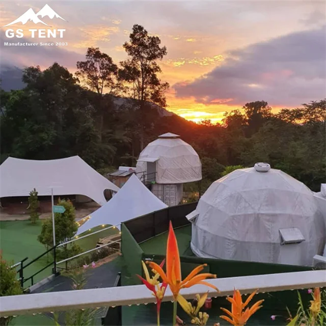 Hot sell transparent luxury tent geodesic dome tent glamping safari tents dome house for sales domo geodesico geodome for sale